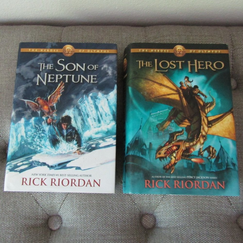 The Heroes of Olympus Book 1 & 2 by Rick Riordan Hardback
